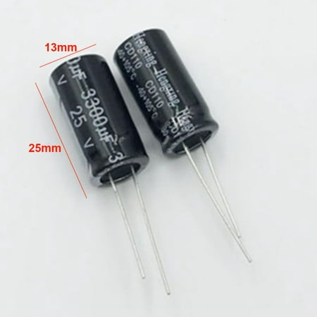 5pcs 25v 3300uf 3300μF 105c aluminum electrolytic capacitor 13×25mm